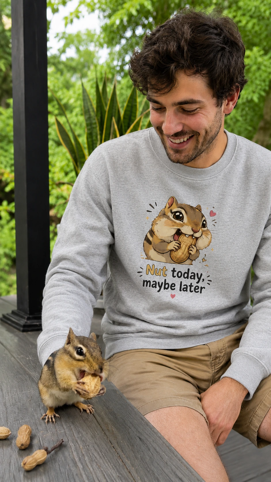 Custom chipmunk sweatshirt review from Daniel P.